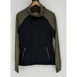 Abercrombie & Fitch Sweatshirt Pullover Women's Size Small Green‎ Black Athletic